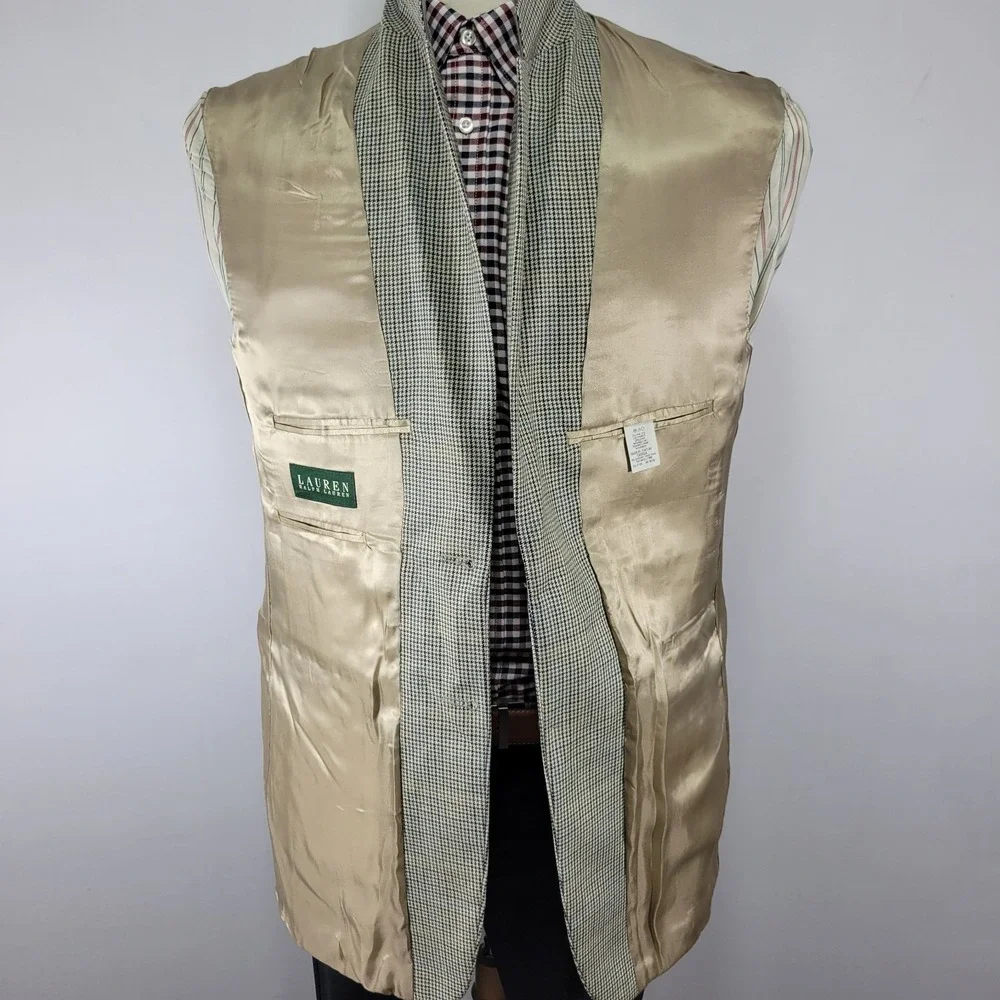 Lauren Ralph lauren Men's Sport Coat Blazer Two Button Multi-color Silk Wool 41L